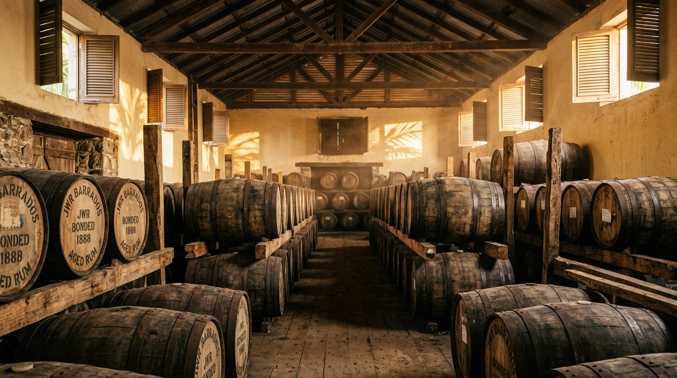 Caribbean rum bonded warehouse